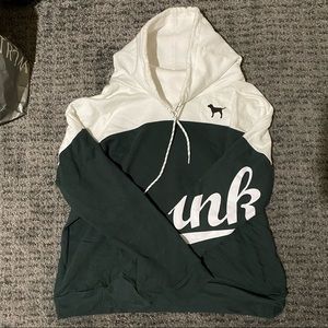 VS PINK Forest Green Cowl Neck Sweatshirt